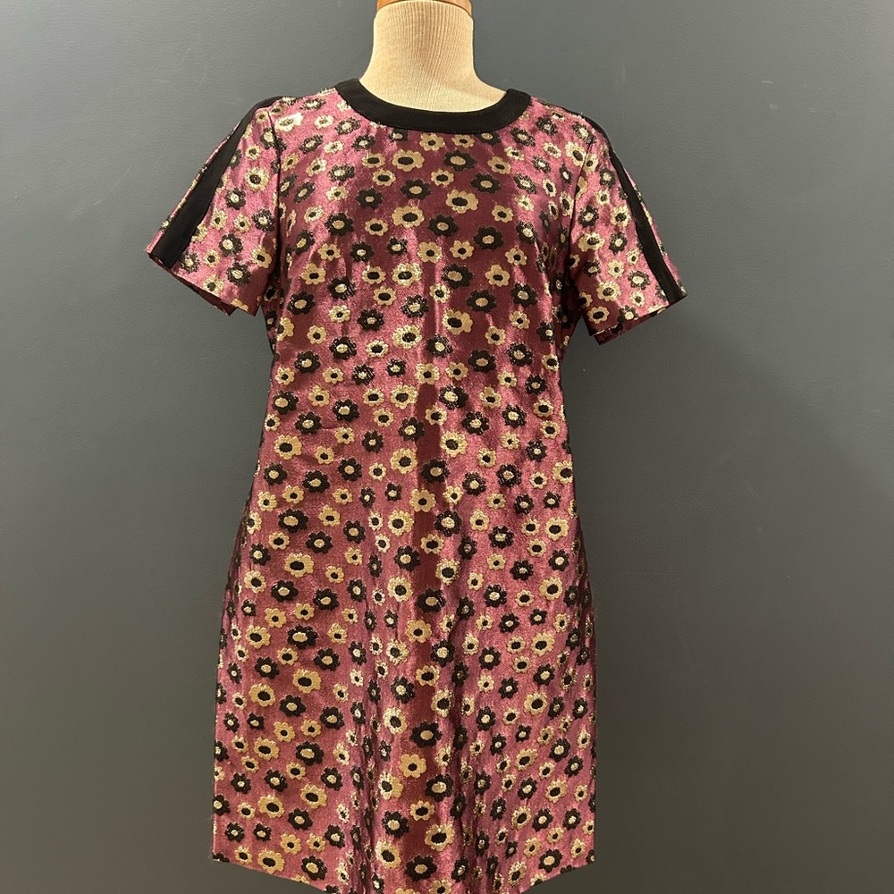 J Crew Collection metallic floral party dress
